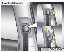 Ajuste de la altura (Asiento delantero)