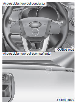 Airbag delantero del conductor y el acompañante (opcional)