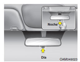 Posición día/noche del retrovisor