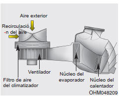 Filtro de aire del climatizador (opcional)