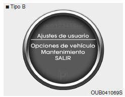 Ajustes de usuario (sólo para tablos del Tipo B, opcional)