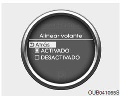 Alinear volante (Posición de dirección) (opcional)