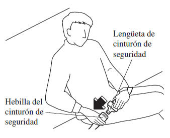 Abrochándose los cinturones de seguridad