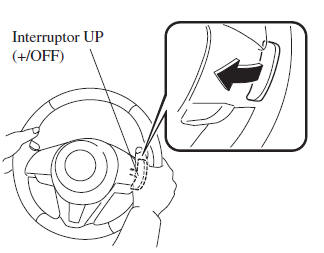 Usando el interruptor de cambio del volante