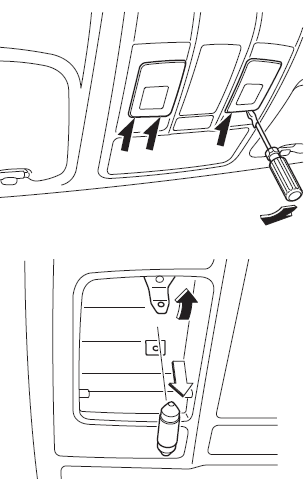 Luces en el techo/Luces para lectura de mapas