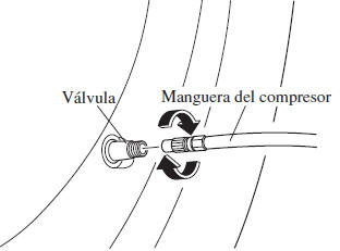 Uso del juego de reparación de neumático de emergencia