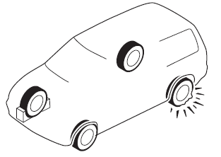 Cambio de un neumático desinfl ado (Con neumático de repuesto)