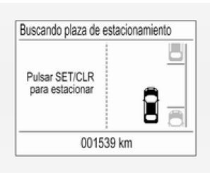 Funcionamiento Modo de búsqueda de hueco para aparcar