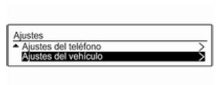 Selección de menús y ajustes