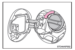 Apertura de la tapa del depósito de combustible