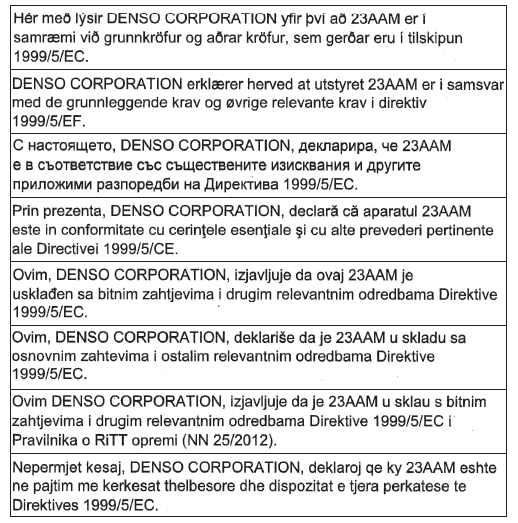 Certificación del sistema de aviso de la presión de los neumáticos